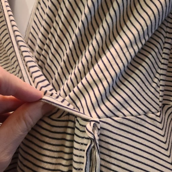 Hearts & Hips black &white striped faux wrap dress szM - Picture 4 of 5